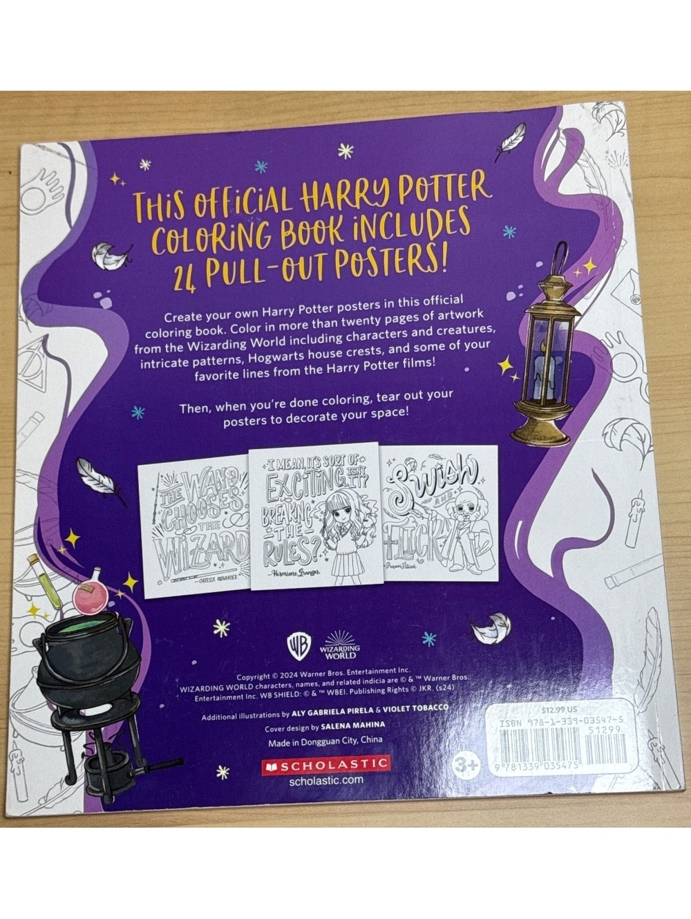 Harry Potter Magical Words Coloring Book with 24 Color & Display Posters -NWOT - Picture 2 of 4